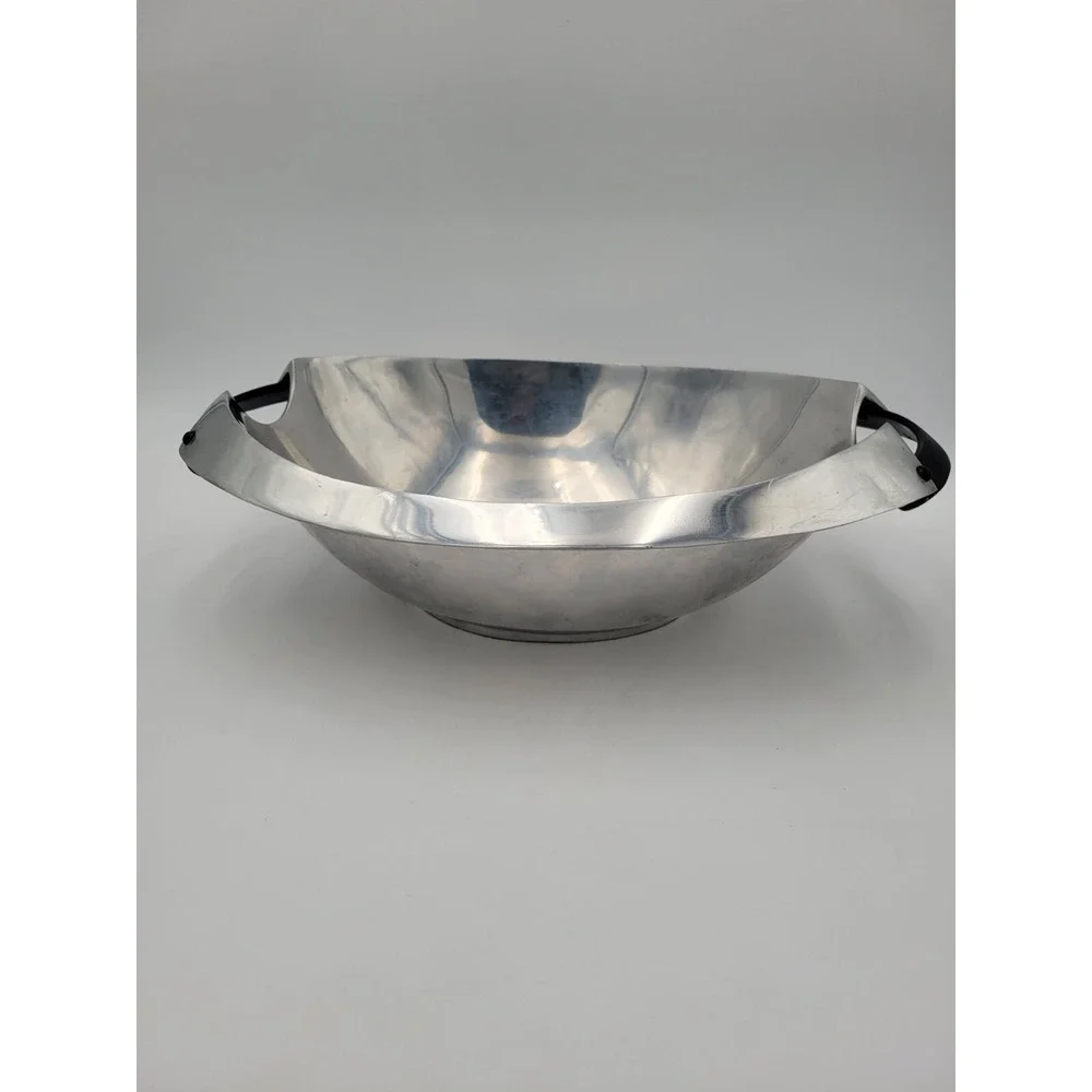 Dansk Rivet‎ Serving Bowl aluminum holloware Metal Modern discontinued 16